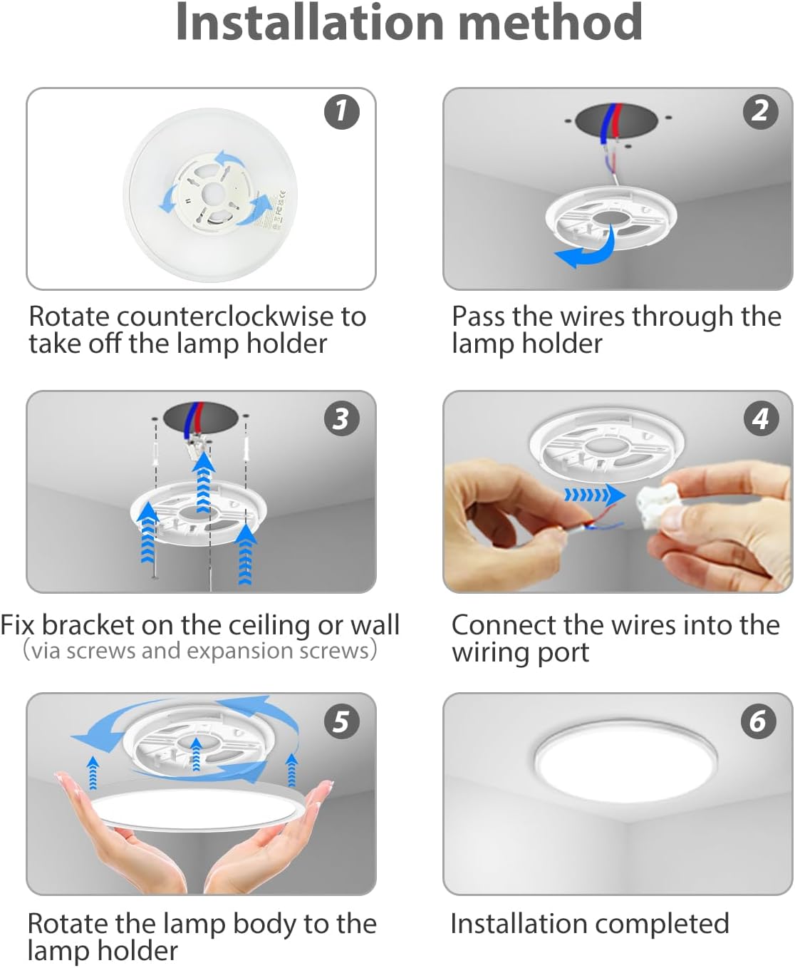 30CM LED Ceiling Light with Remote & RGB Backlight
