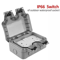 Waterproof Outdoor Double Pole Switched Socket Box – Safe External Electrical Plug