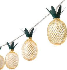 20 LED Pineapple Fairy String Lights - Waterproof, USB Powered, 8 Modes with Remote