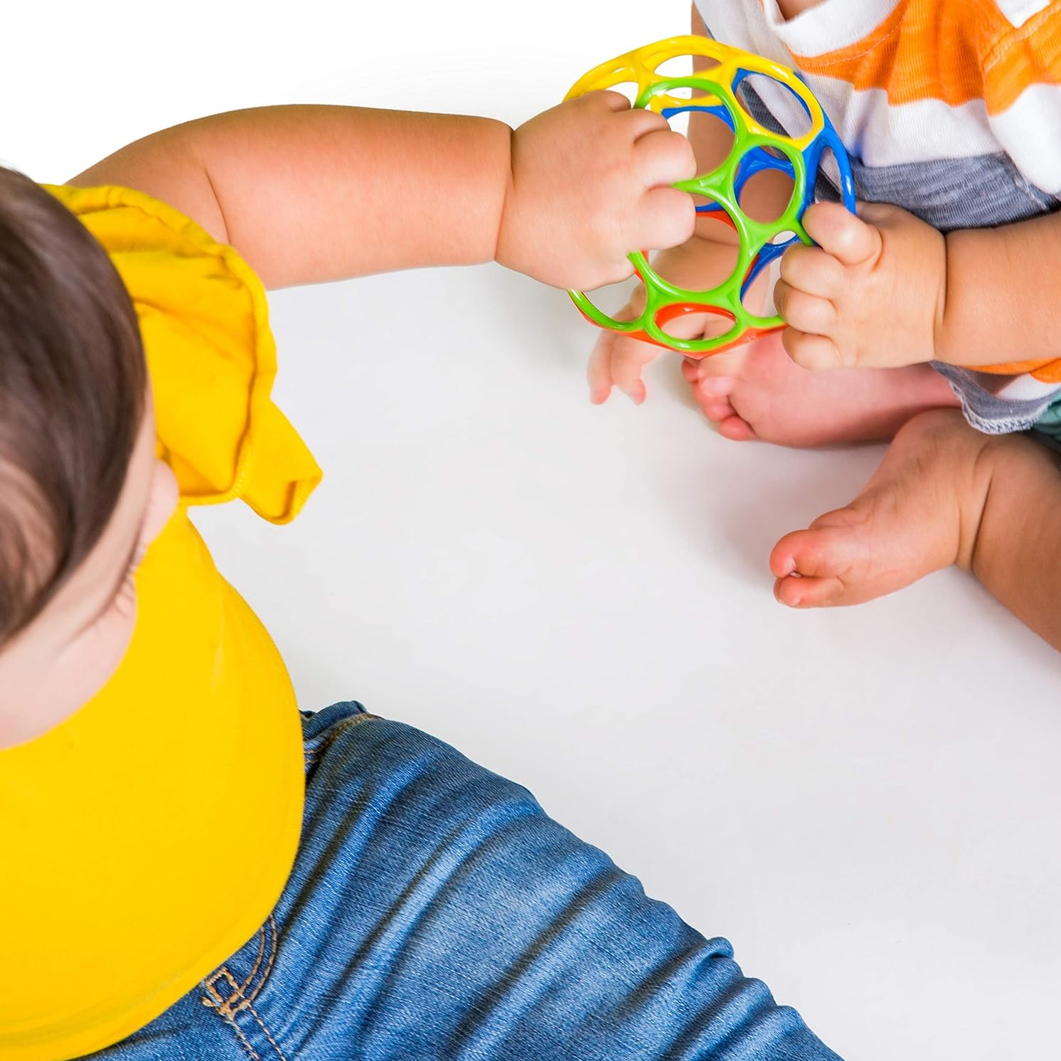 Bright Starts Oball Classic Baby Ball – BPA-Free Easy-Grasp Toy, 4 for Newborns+