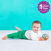 Bright Starts Oball Classic Baby Ball – BPA-Free Easy-Grasp Toy, 4 for Newborns+