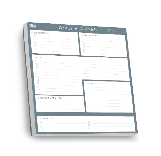 Daily Planner Pad – 100 Undated Tear-Off Sheets for To-Do Lists & Productivity