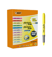 Highlighter Set with Grip – 24 Assorted Bright & Pastel Colours for School & Office