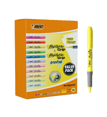 Highlighter Set with Grip – 24 Assorted Bright & Pastel Colours for School & Office
