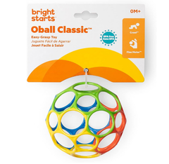Bright Starts Oball Classic Baby Ball – BPA-Free Easy-Grasp Toy, 4 for Newborns+