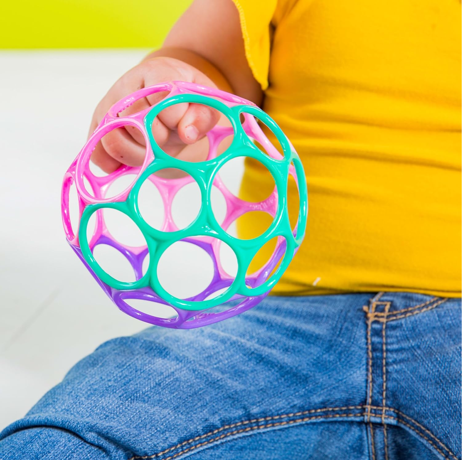 Bright Starts Oball Classic Baby Ball – BPA-Free Easy-Grasp Toy, 4 for Newborns+