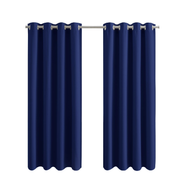 Thermal Blackout Curtains 46x54" – Grey Eyelet Room Darkening Drapes, 2 Panels