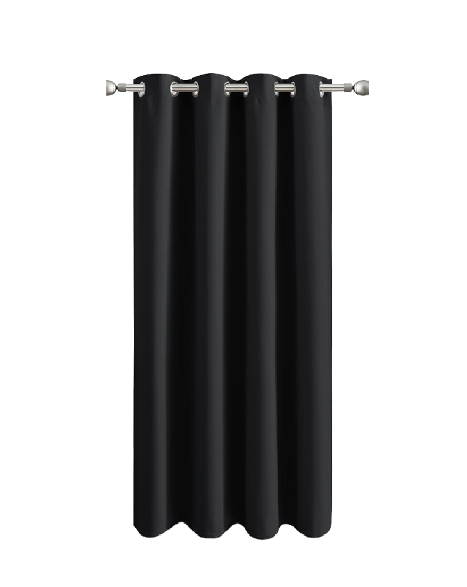Thermal Blackout Curtains 46x54" – Grey Eyelet Room Darkening Drapes, 2 Panels