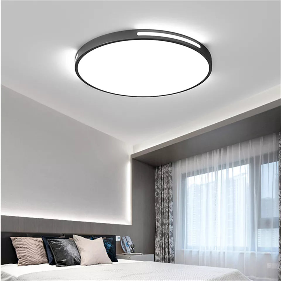 27W Modern Ceiling Light LED, 40cm Black LED Dimmable Ceiling Lights Fixtures with Switch Control, Square Flush Mount Ceiling Lamp for Living Room