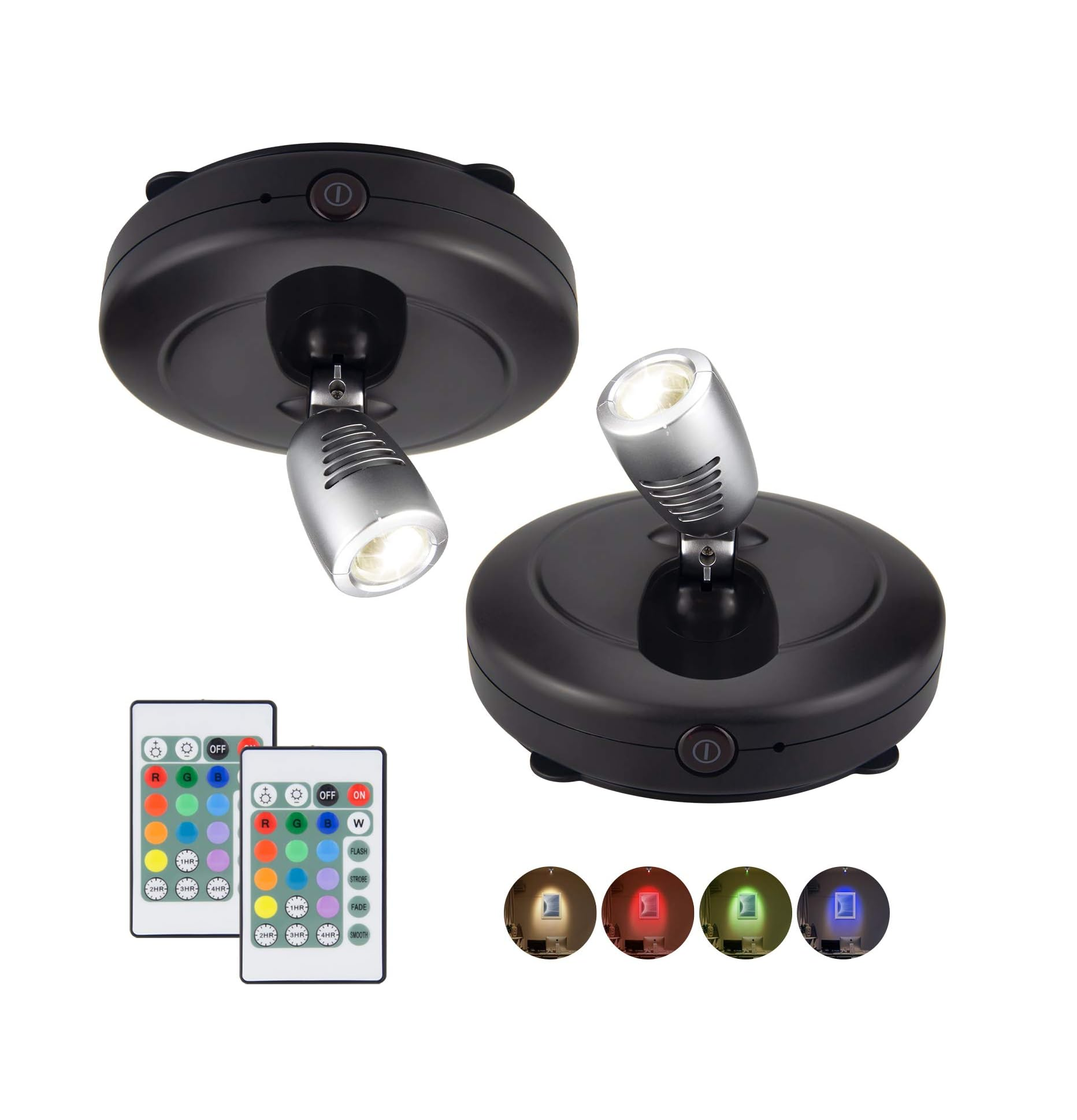 LED Spotlights Ceiling Light-Dimmable Uplight with Remote for Lighting up Painting Picture