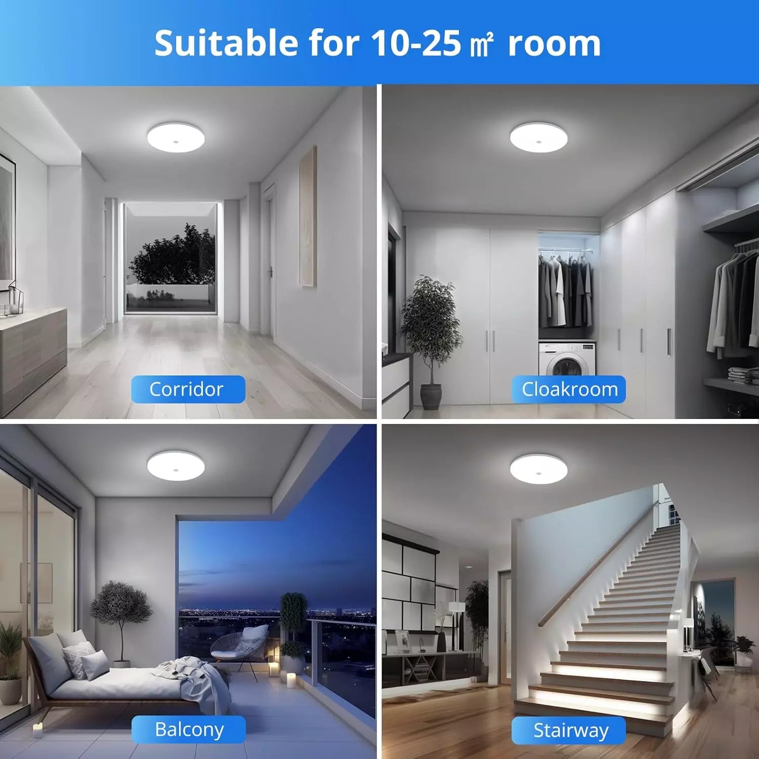 48W LED Motion Sensor Ceiling Light