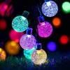 50 LED Solar Fairy Lights, Multi-Coloured, Waterproof, 23ft