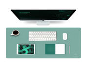 Large PU Leather Desk Mat 80x40cm – Laptop, Keyboard & Mouse Pad, Green