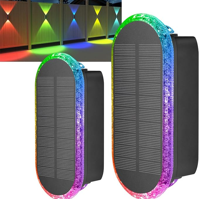 Solar Fence Lights – 4 Pack, 3 Color Options