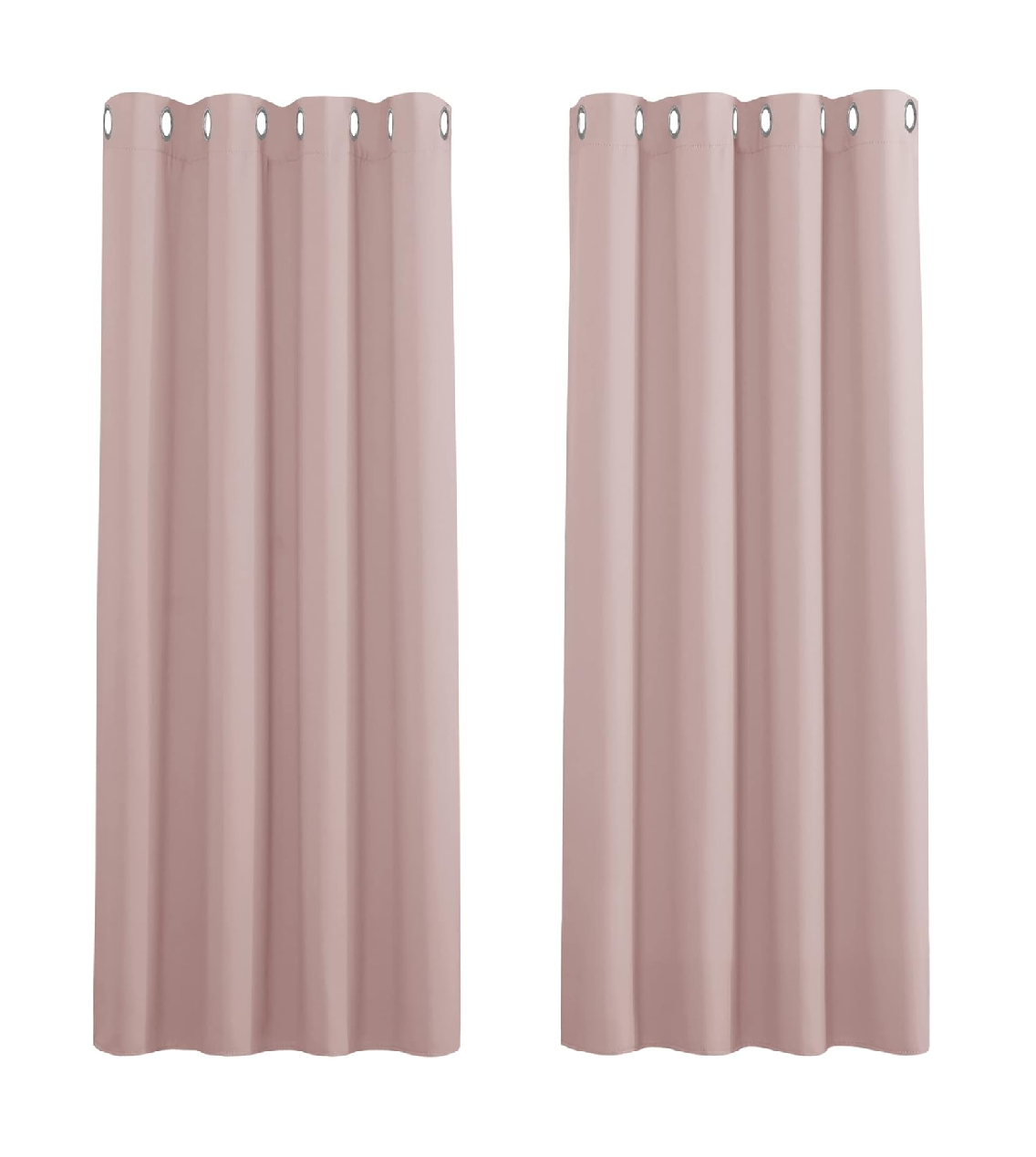 Blackout Thermal Eyelet Curtains 46x54" – 2 Panels for Bedroom & Living Room