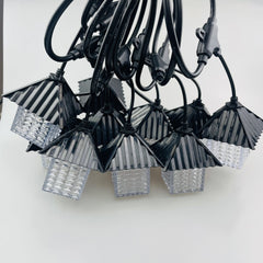 10W LED Festoon String Lights - 10 Bulbs, Warm White 3000K, Connectable, Weatherproof