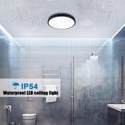 Modern Round LED Ceiling Light – 12W/18W, Waterproof, 6500K