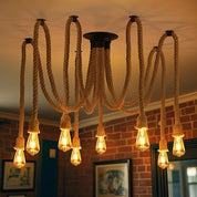 6-Head Spider Chandelier Pendant Light, Adjustable Industrial Ceiling Lamp