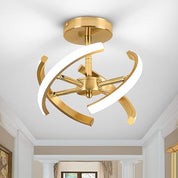 Curved LED Ceiling Light – 22W Cool White, Silver