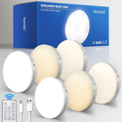 Rechargeable Motion Sensor LED Puck Lights – 6 Pack
