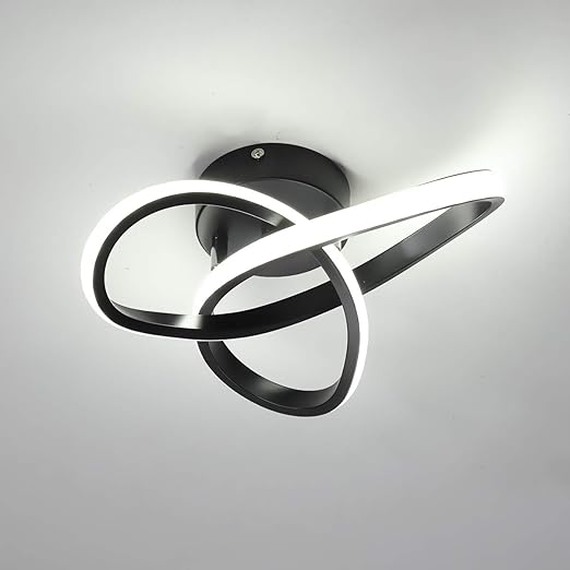 minfair Modern LED Ceiling Light – Round Geometry, 18W, 24cm Diameter