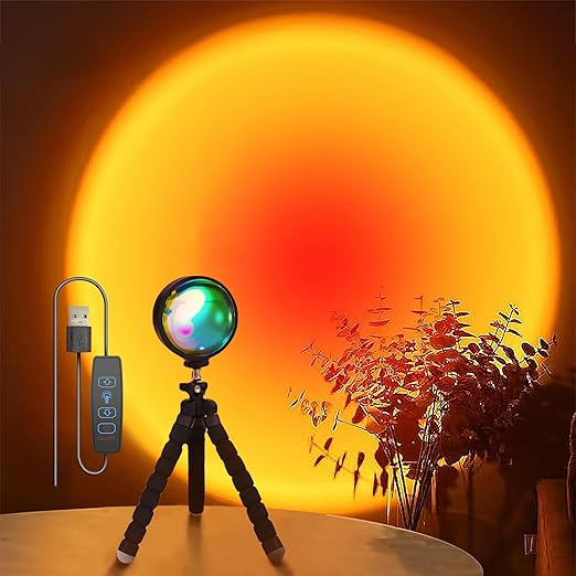 Sunset Projection Lamp with 16 Colors and Timer