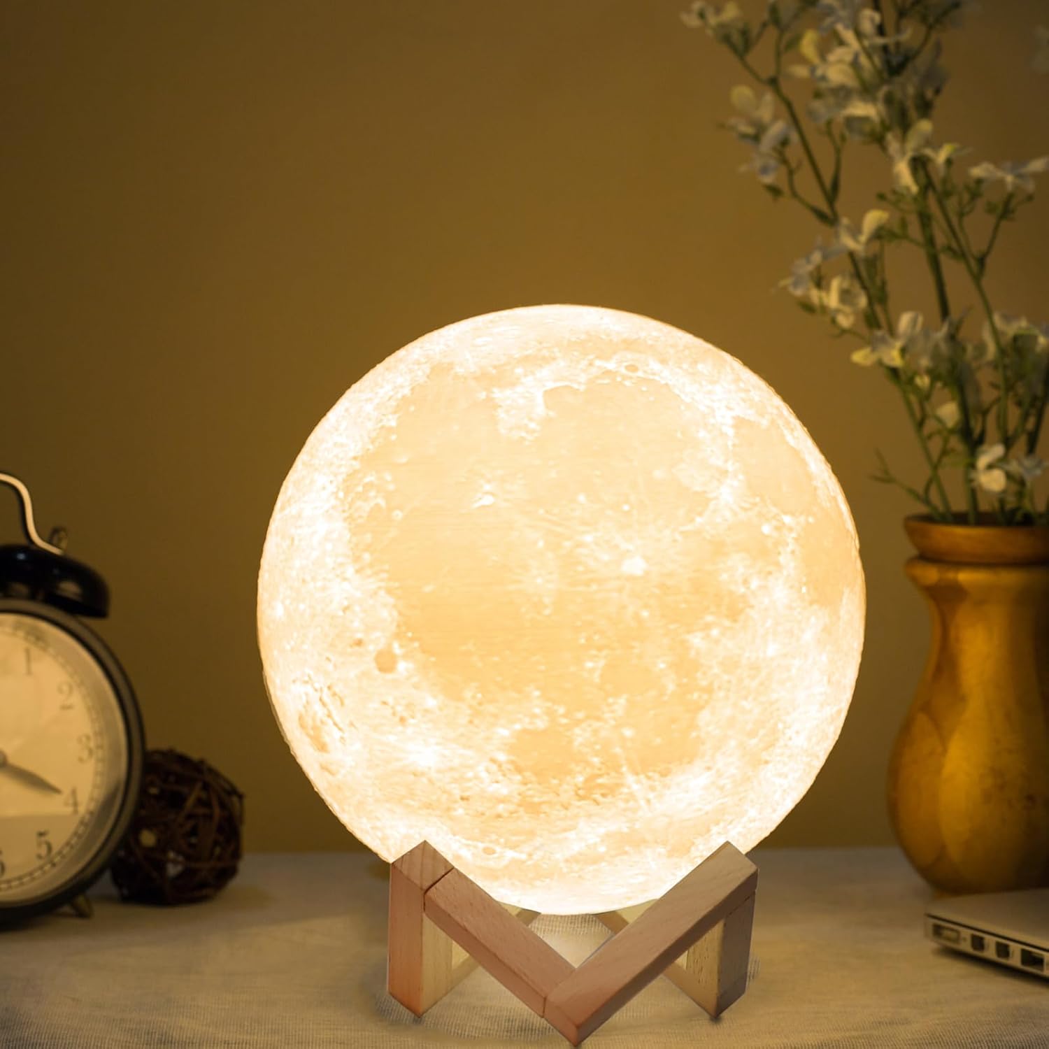 3D Printed Moon Lamp Touch Control Night Light