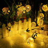 20 LED Pineapple Fairy String Lights - Waterproof, USB Powered, 8 Modes with Remote