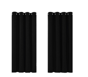 Super Soft Thermal Blackout Curtains 42x84" – Eyelet 2 Panels, Room Darkening Black