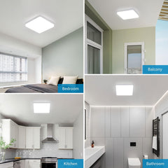 LED Ceiling Light Ultra Slim 24W, Kitchen Ceiling Lights Cold White 6500K, Square Ceiling Lights for Bathroom