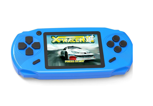16-Bit Handheld Game Console with 100 Classic Games, 3.0" Screen (Blue)