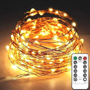 20M 200 LED Fairy String Lights – USB, Remote, 8 Modes, Warm White