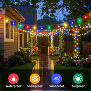 12M 100 LED Battery Operated Multicolor Globe Fairy Lights