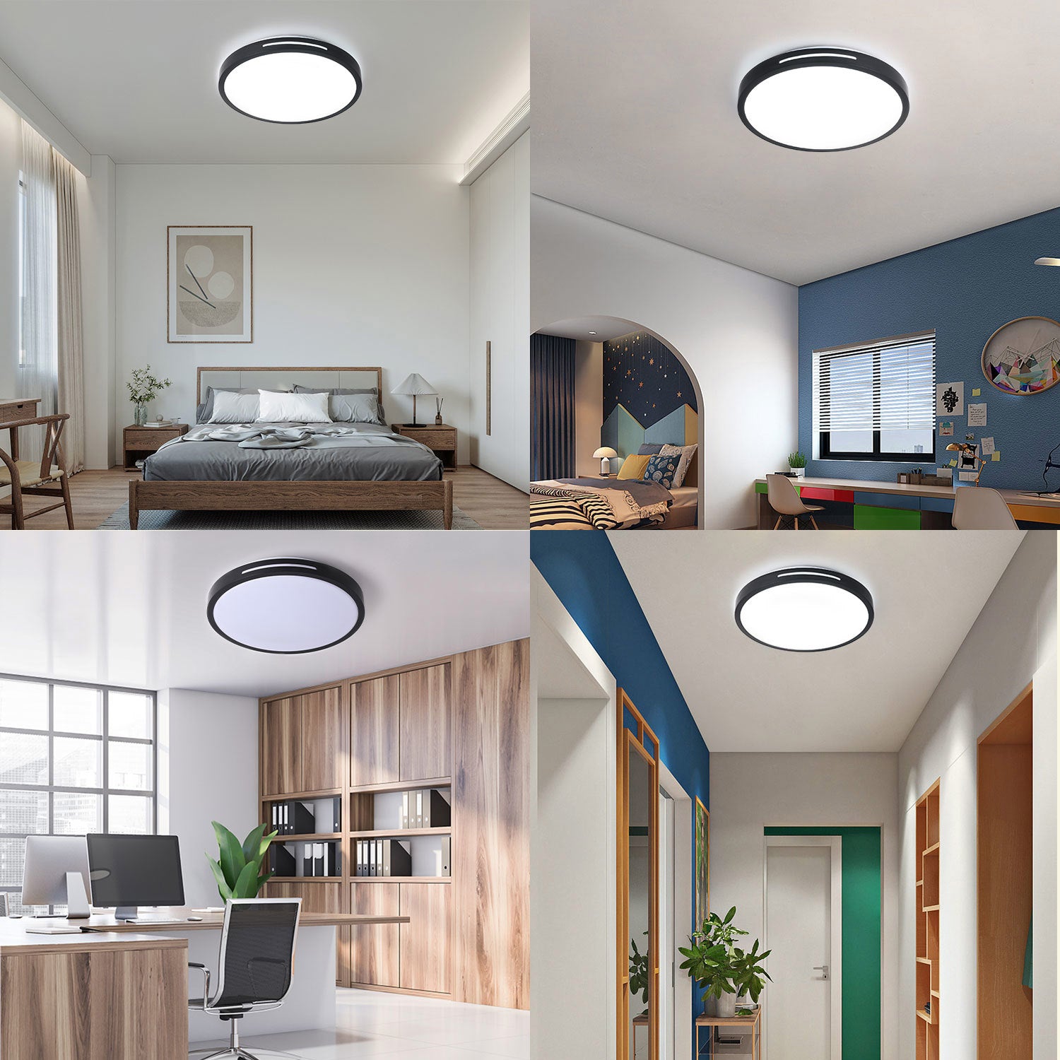 Modern Round LED Ceiling Light – 12W/18W, Cool White