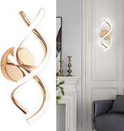 Modern Chrome Spiral LED Wall Lamp – 24W Cool White Light