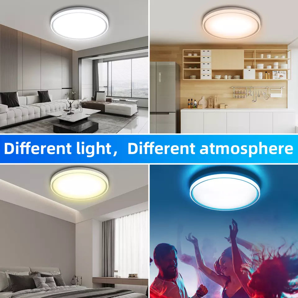 28W RGB LED Round Ceiling Light – Remote Control