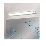 LED Mirror Front Light 9W | IP44 Bathroom Over Mirror Light | Stainless Steel Base | 4000K Cool White