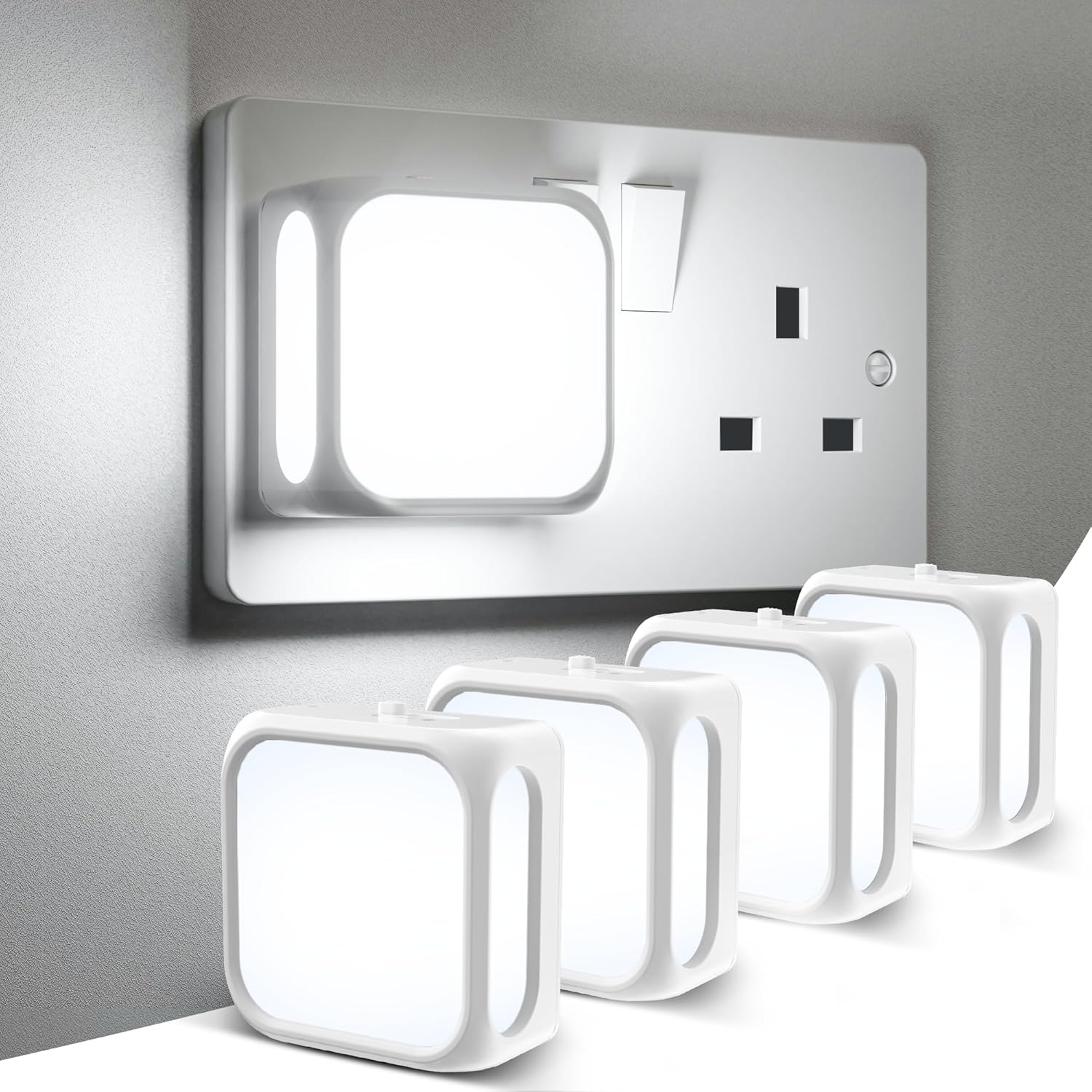Dimmable Plug-in Night Light with Dusk to Dawn Sensor