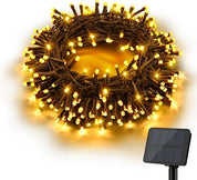 5M 50 LED Solar String Lights – Cool White, 8 Modes, Waterproof