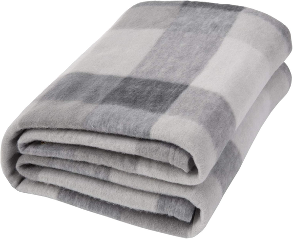 Dreamscene Grey Tartan Fleece Throw Blanket – Soft, Warm & Cosy, 120x150cm