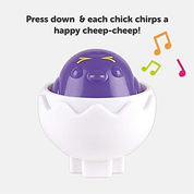 Toomies Hide & Squeak Eggs – Baby Shape Sorter & Sensory Toy, 6–36 Months