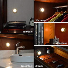 LED Battery-Powered Wireless Night Light Stick Tap Touch Lamp Stick-on Push Light - Cordless Touch Light