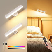 PopoIron Rechargeable RGB Wall Sconce with Remote Control