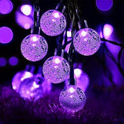 50 LED Solar Fairy Lights, Multi-Coloured, Waterproof, 23ft
