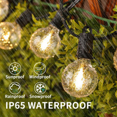 Festoon Lights with G45 LED Filament Bulbs, E12 Base, 7.5m String, 25 Bulbs, 20W, 3000K Warm White