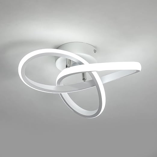 minfair Modern LED Ceiling Light – Round Geometry, 18W, 24cm Diameter