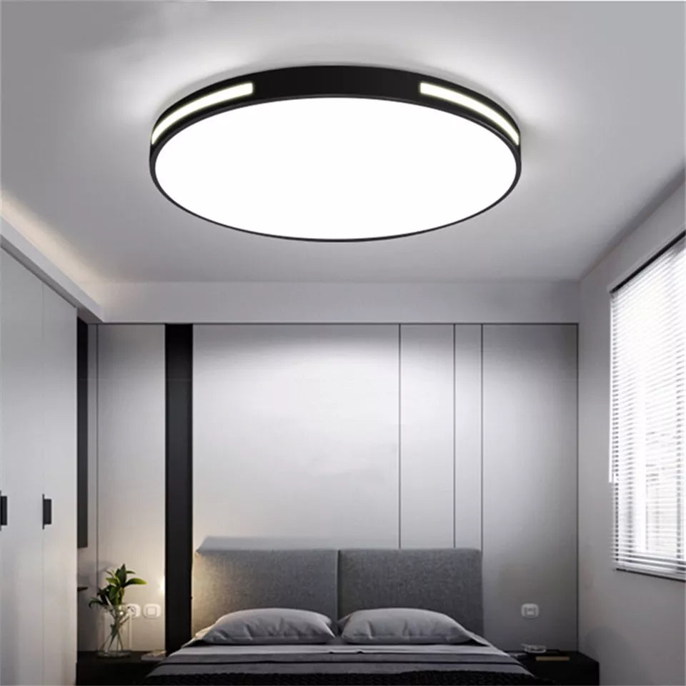 27W Modern Ceiling Light LED, 40cm Black LED Dimmable Ceiling Lights Fixtures with Switch Control, Square Flush Mount Ceiling Lamp for Living Room