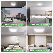 LED Round & Square Ceiling Light – 12W-48W, IP44