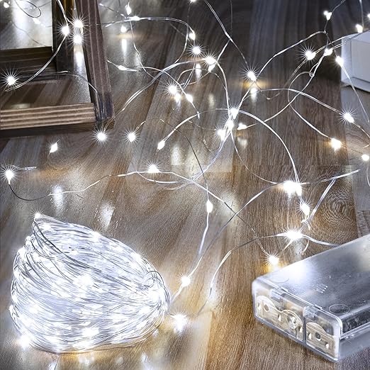 10m 100 LED Copper Fairy Lights – Warm White Battery String Lights