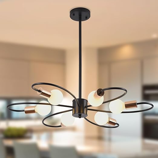 Gold 4-Light Semi Flush Ceiling Light, E27 Base